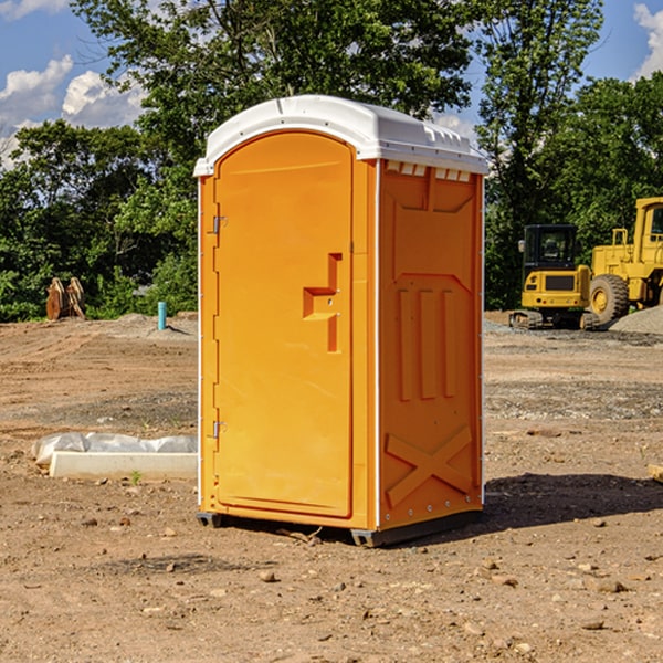 how often are the portable restrooms cleaned and serviced during a rental period in Bohners Lake